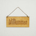 Hängeschild Holz ,,Willkommen“