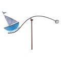Windspiel Schiff mit Glaskugel in blau