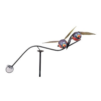 Windspiel Vögel mit Glaskugel