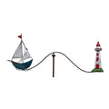 Windspiel Schiff mit Leuchtturm