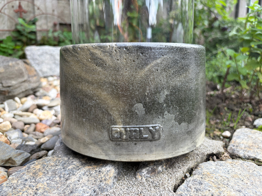 Tischkamin Anthrazit gemasert inkl. Glas