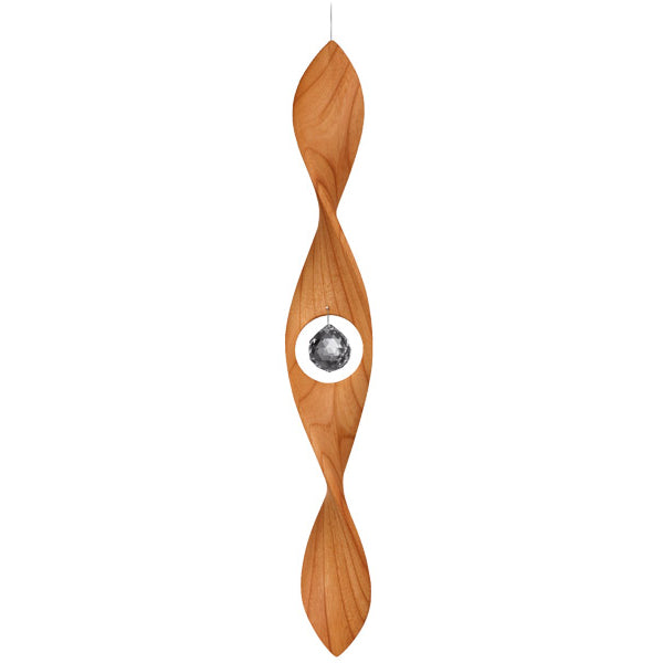 Windspiel Spirale mit 1 Kristall
