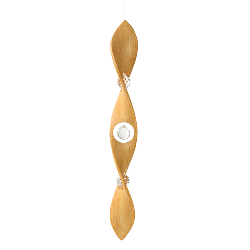 Windspiel Spirale mit 3 Kristallen