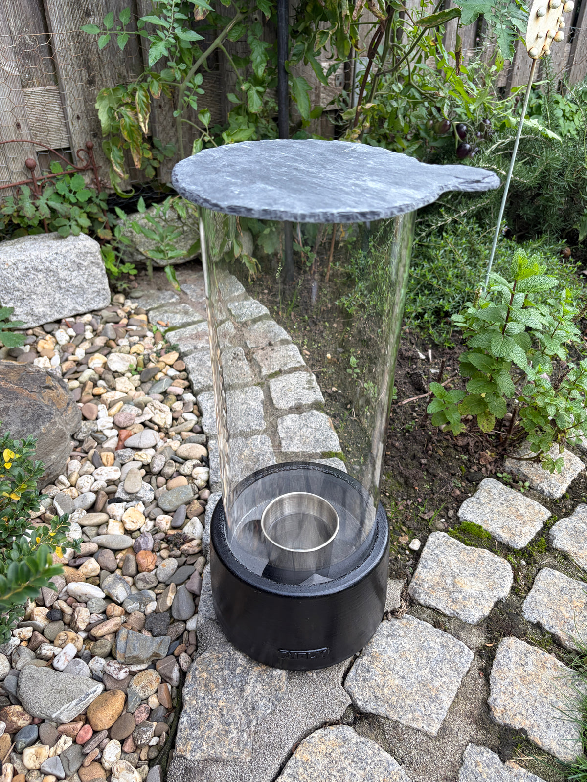 Tischkamin Schwarz inkl. Glas