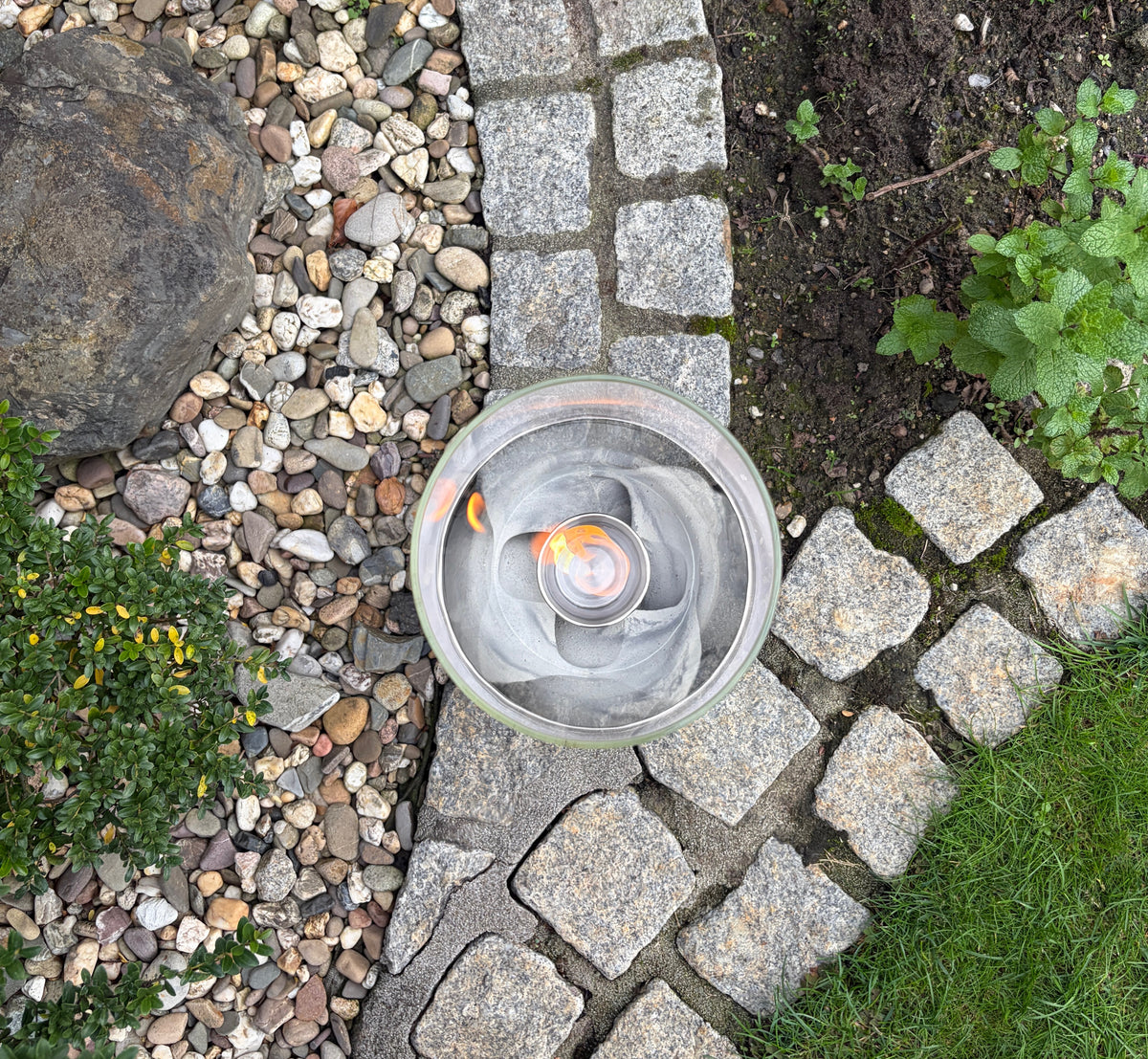 Tischkamin Anthrazit inkl. Glas