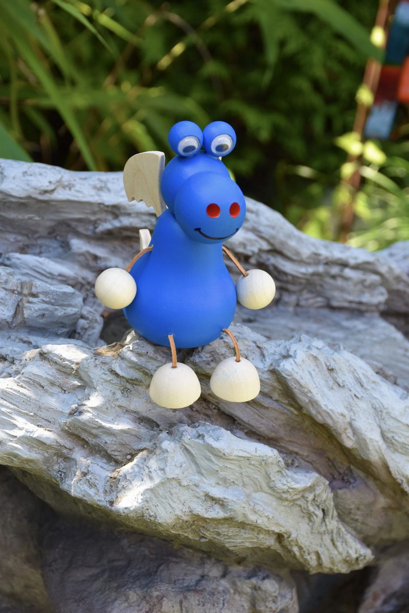Schwingtier Drachen Blau-Weiß