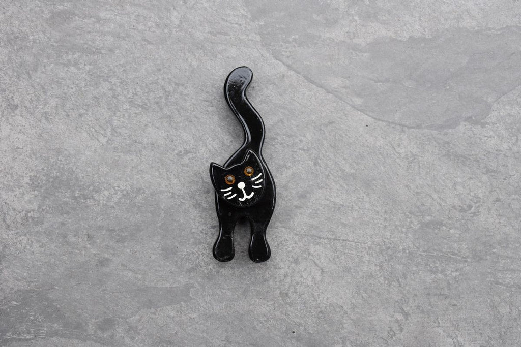 Stehende Katze Schwarz