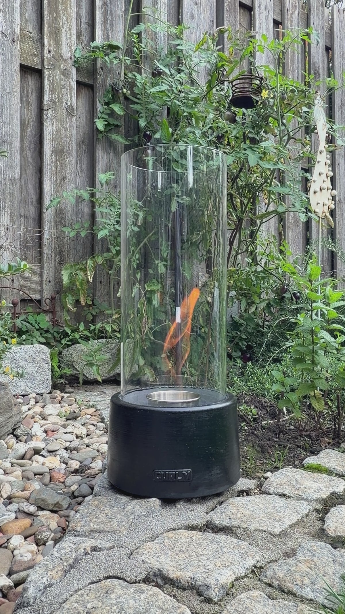 Tischkamin Schwarz inkl. Glas